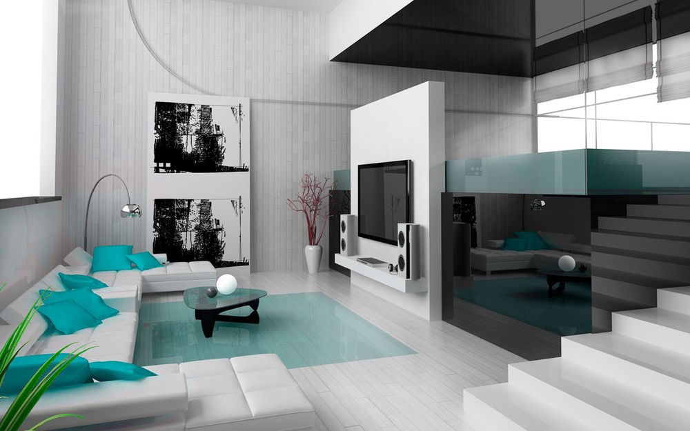 Цвет тиффани в интерьере квартиры: описание, фото дизайна, сочетание_14