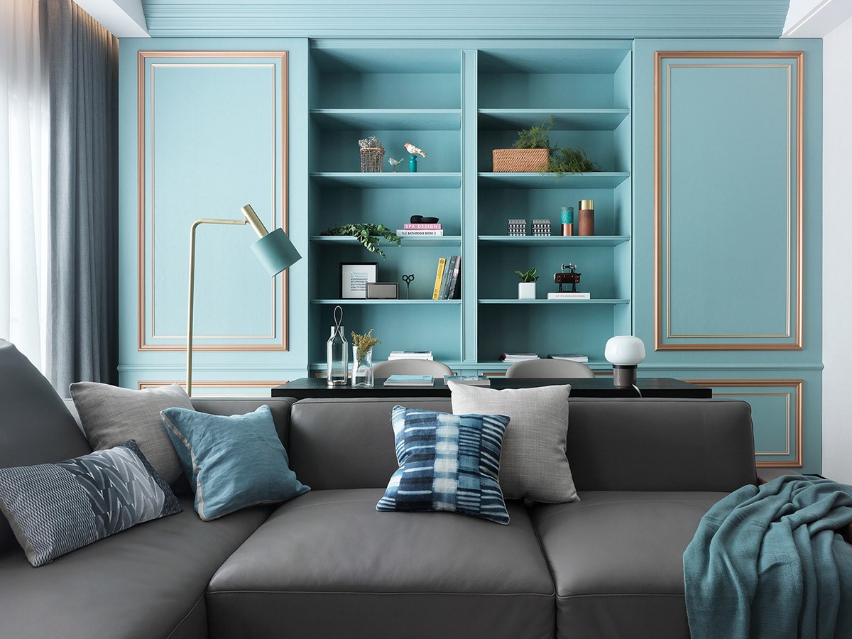 Цвет тиффани в интерьере квартиры: описание, фото дизайна, сочетание_7