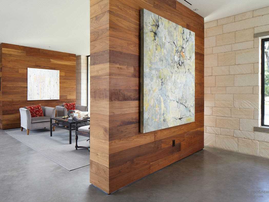 Современная отделка стен деревом и деревянными панелями — 30 фото в интерьере