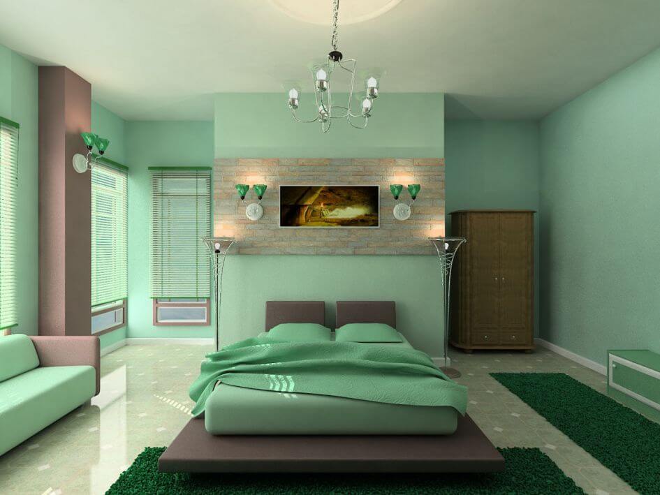 Зеленая спальня: тонкости оформления дизайна