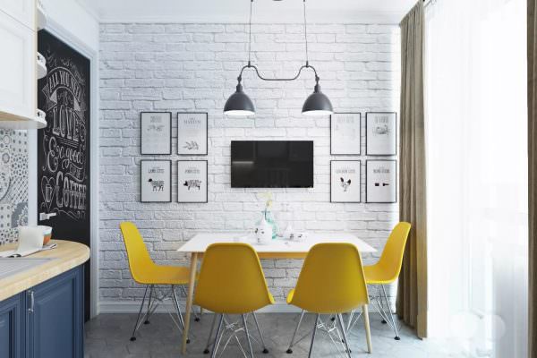 Дизайн кирпичной стены в интерьере кухни: лучшие сочетания и фото примеры_6