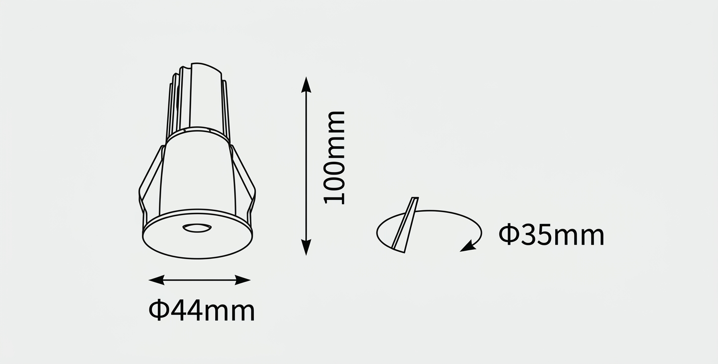 Встраиваемый светильник TD4535H by Romatti