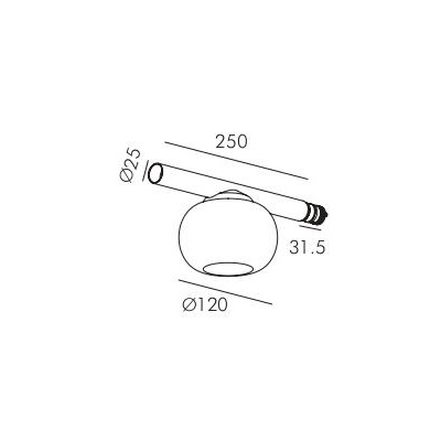 Трековый светильник GUBBIO-02 by Romatti