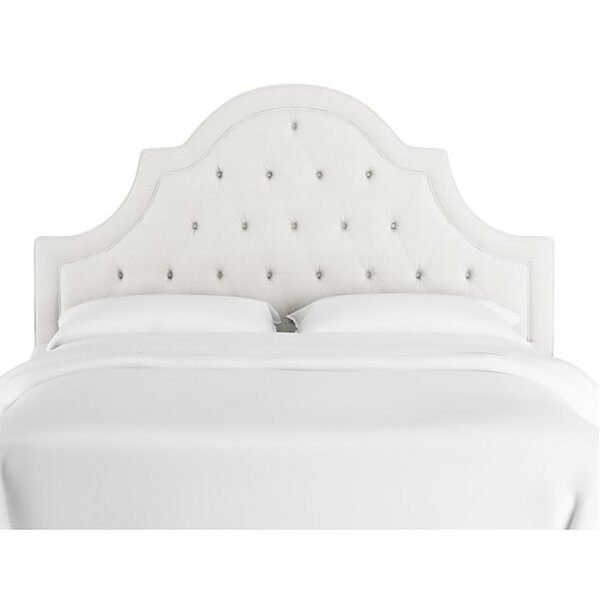 Кровать двуспальная 180х200 белая с каретной стяжкой Harvey Tufted White