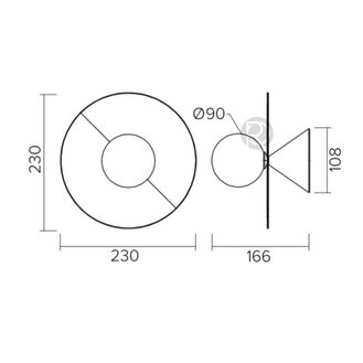 Настенный светильник (Бра) DISC AND SPHERE by Atelier Areti