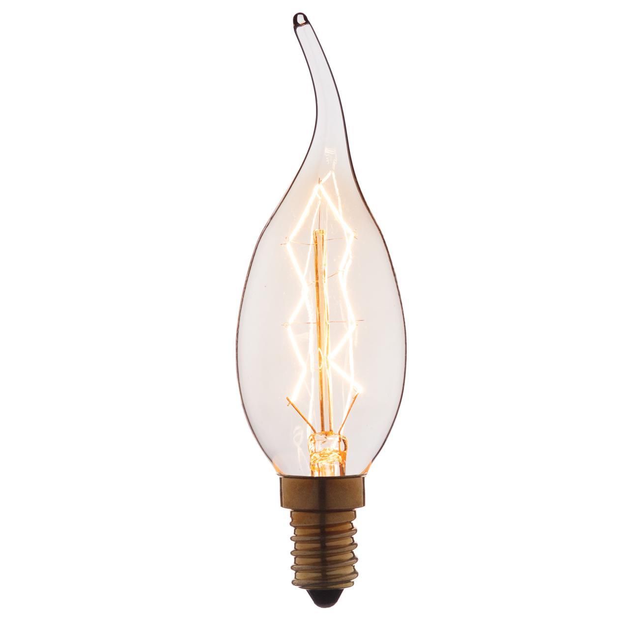 Ретро лампа Эдисона (Свеча на ветру) E14 60W 220V Edison Bulb