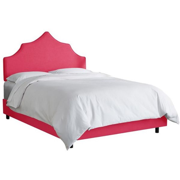 Кровать двуспальная с мягким изголовьем 160х200 см розовая Camille Light Fuchsia