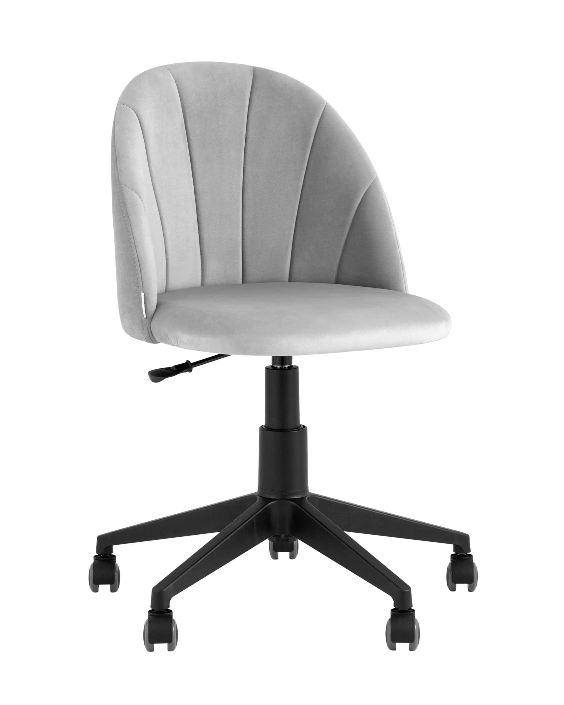 Кресло компьютерное Логан велюр светло-серый крестовина пластик
