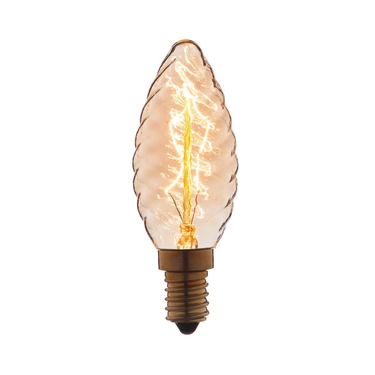 Ретро лампа Эдисона (Свеча витая) E14 60W 220V Edison Bulb