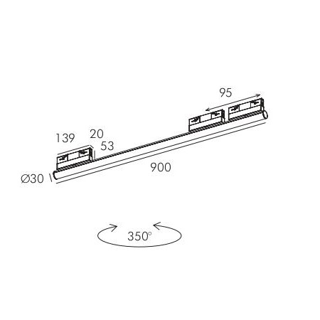 Трековый светильник PRATO-10/11/12 by Romatti