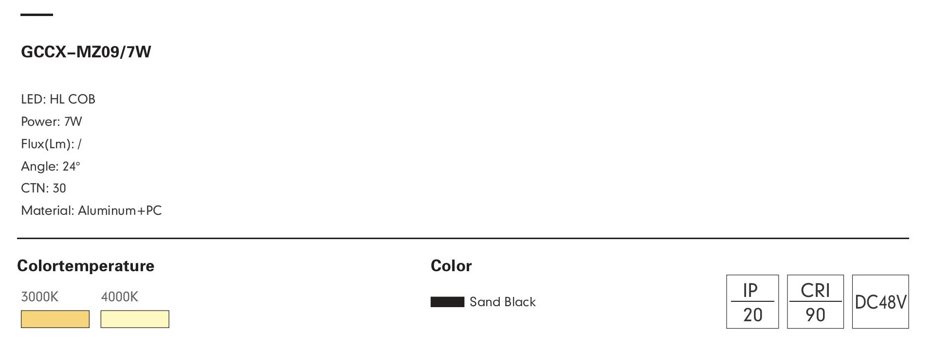 Трековый светильник BURANO-09 by Romatti