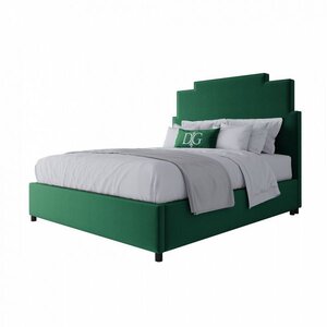 Кровать двуспальная 160х200 см зеленая Paxton Emerald Velvet