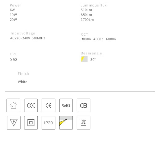Встраиваемый светильник M4035 by Romatti