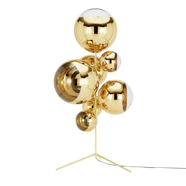 Дизайнерские торшеры золотые