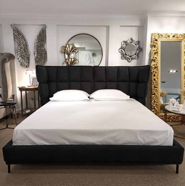Кровать Husk двуспальная 180х200 см черная