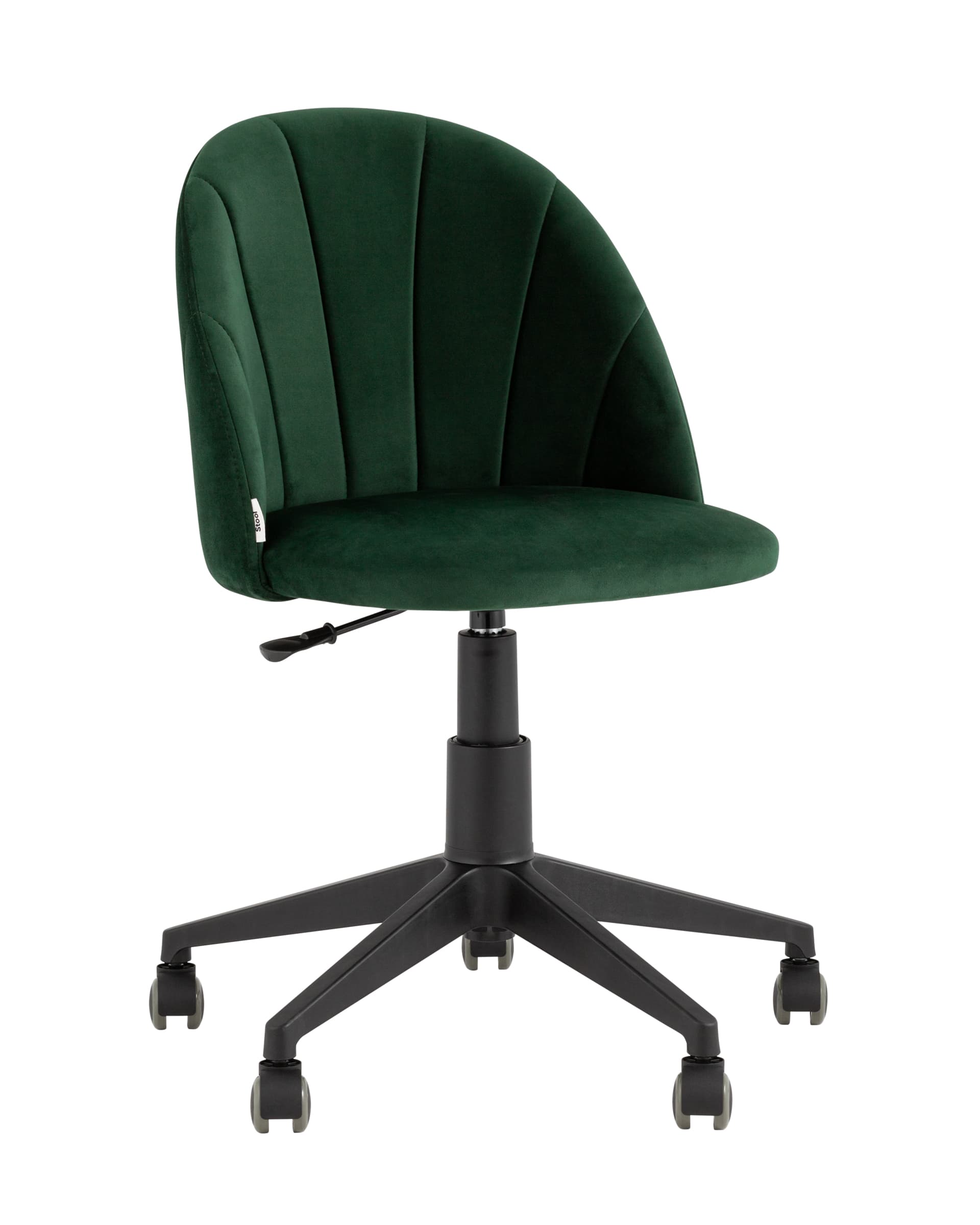 Кресло компьютерное Логан велюр зелёный крестовина пластик