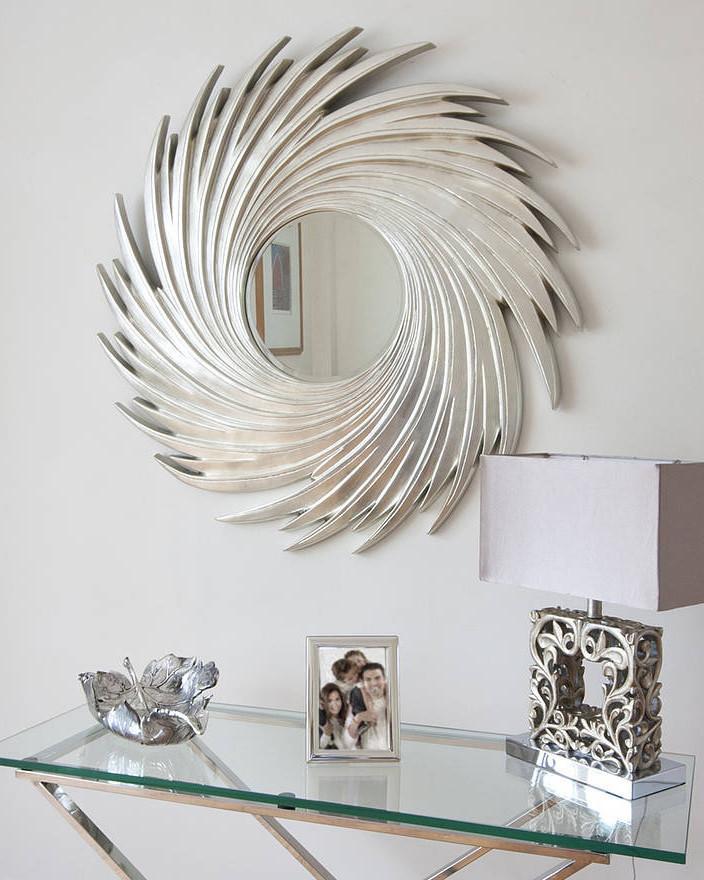 Зеркало в раме SVIRL silver by Romatti