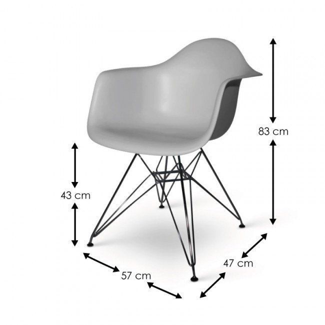 Дизайнерский стул DAR by Romatti зеленый и черный