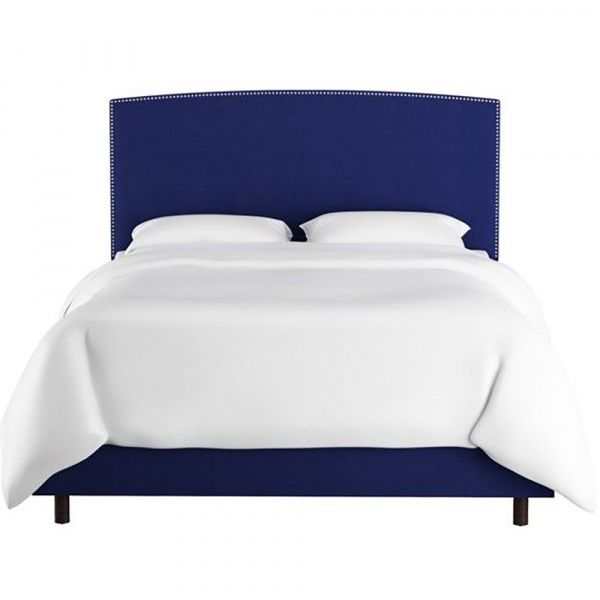 Кровать двуспальная 180х200 синяя Everly Blue