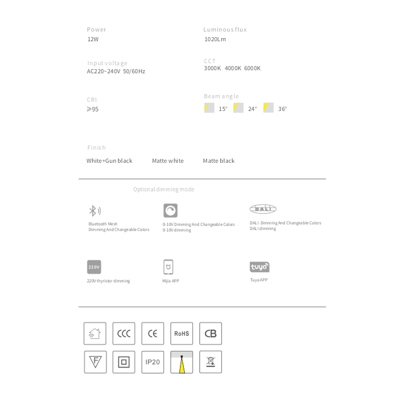 Встраиваемый светильник TH5L by Romatti