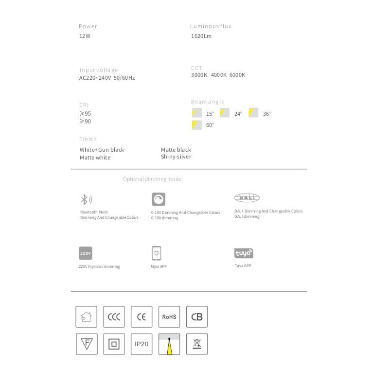 Встраиваемый светильник MTHP75 by Romatti