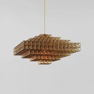 Дизайнерская люстра в стиле Лофт GOLD NET by Romatti